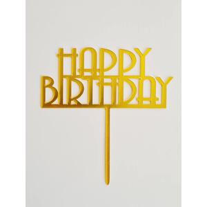 Tortabeszúró Happy Birthday felirattal Arany "43"