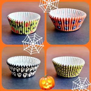 Muffin papír Halloween 4 féle mintával 100db
