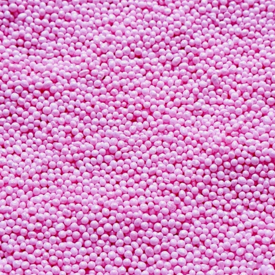 Cukorgyöngy 1mm Gyöngyház Rózsaszín 100g